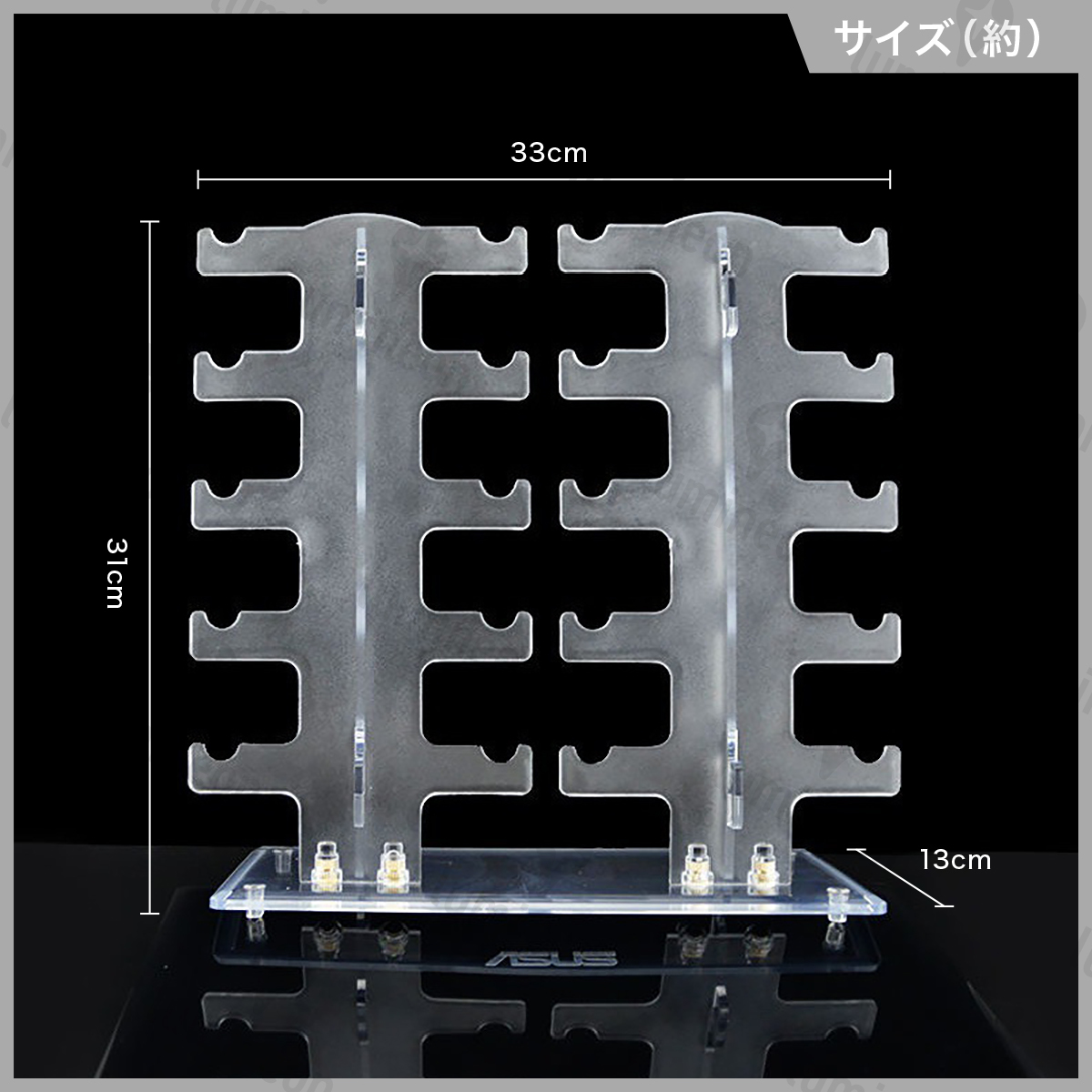 【アウトレット】サングラス スタンド 眼鏡 収納 ディスプレイ ショップ風 10本 メガネスタンド ラック 什器 掛け 置き タワー g147A_画像4