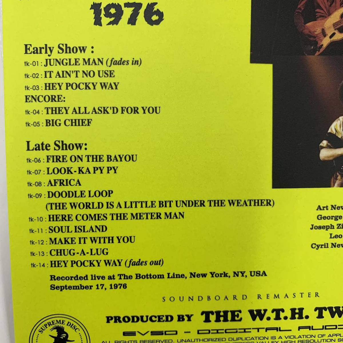 THE METERS / BOTTOM LINE 1976「燃えろミーターズ」CD 超高音質サウンドボード！絶頂の最高のライヴと断言できる名演！！聴いて欲しいー！_画像5