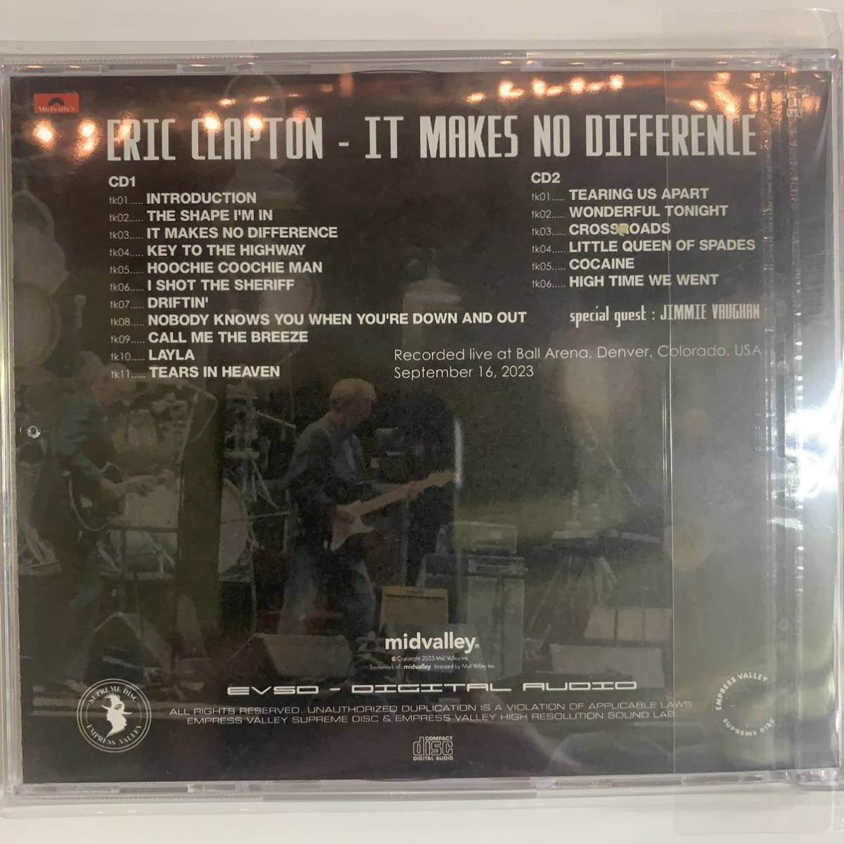 ERIC CLAPTON / IT MAKES NO DIFFERENCE (2CD) 2023 DENVER ロビー追悼のオープニング2曲は必聴だ！アンコールにはジミーヴォーン参加！_画像2