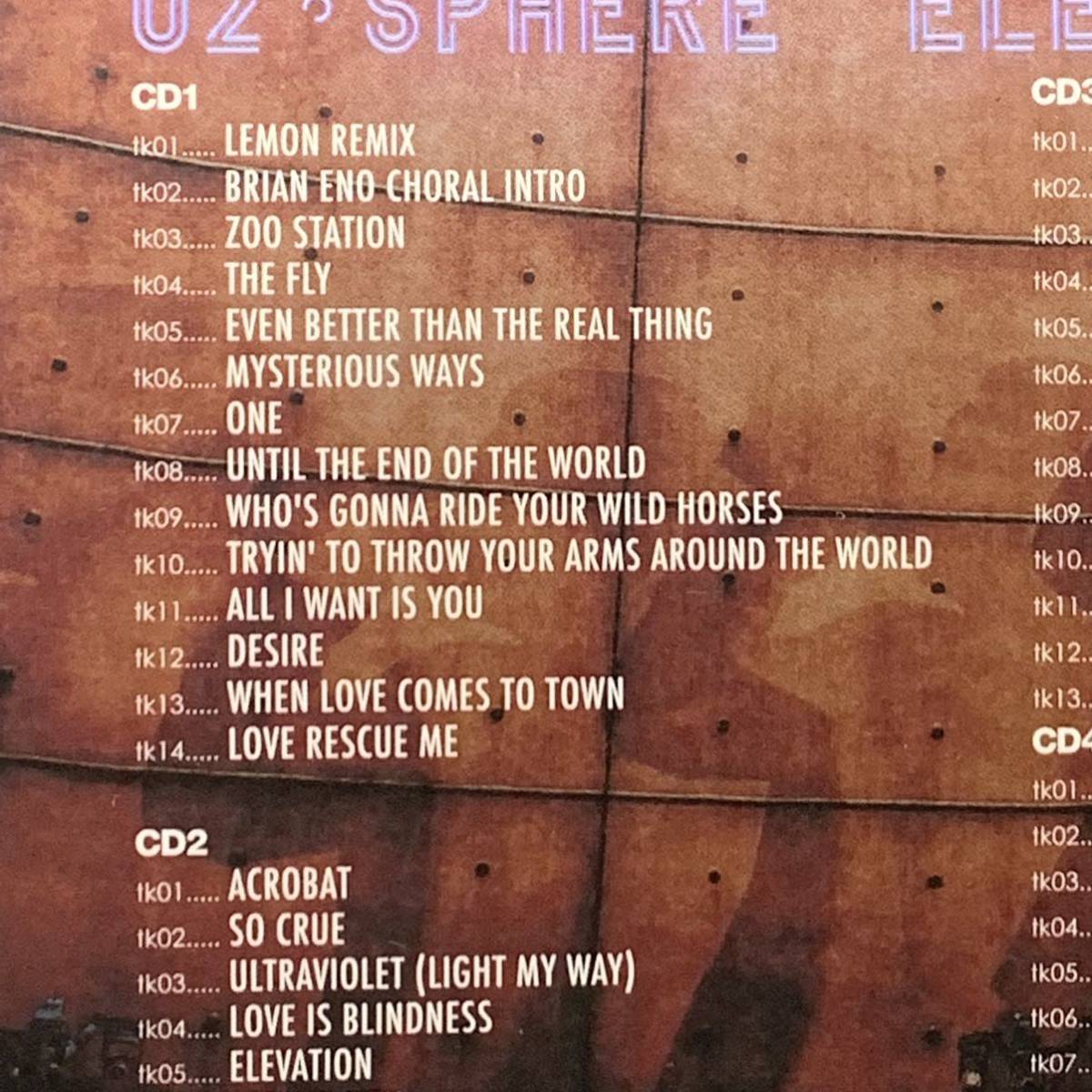U2 / SPHERE ELEVATION「スフィア・エレベーション」(4CD) 新作！第三弾！10月20、21日極上音質のスフィア公演！初回限定ポスター付き！_画像4
