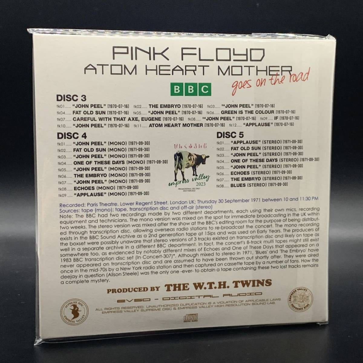 PINK FLOYD / ATOM HEART MORHER goes on the road「英国放送協会実況録音盤」5CD + 3CDR BOX SET！プロモ・バージョン！限定30 Set Only!