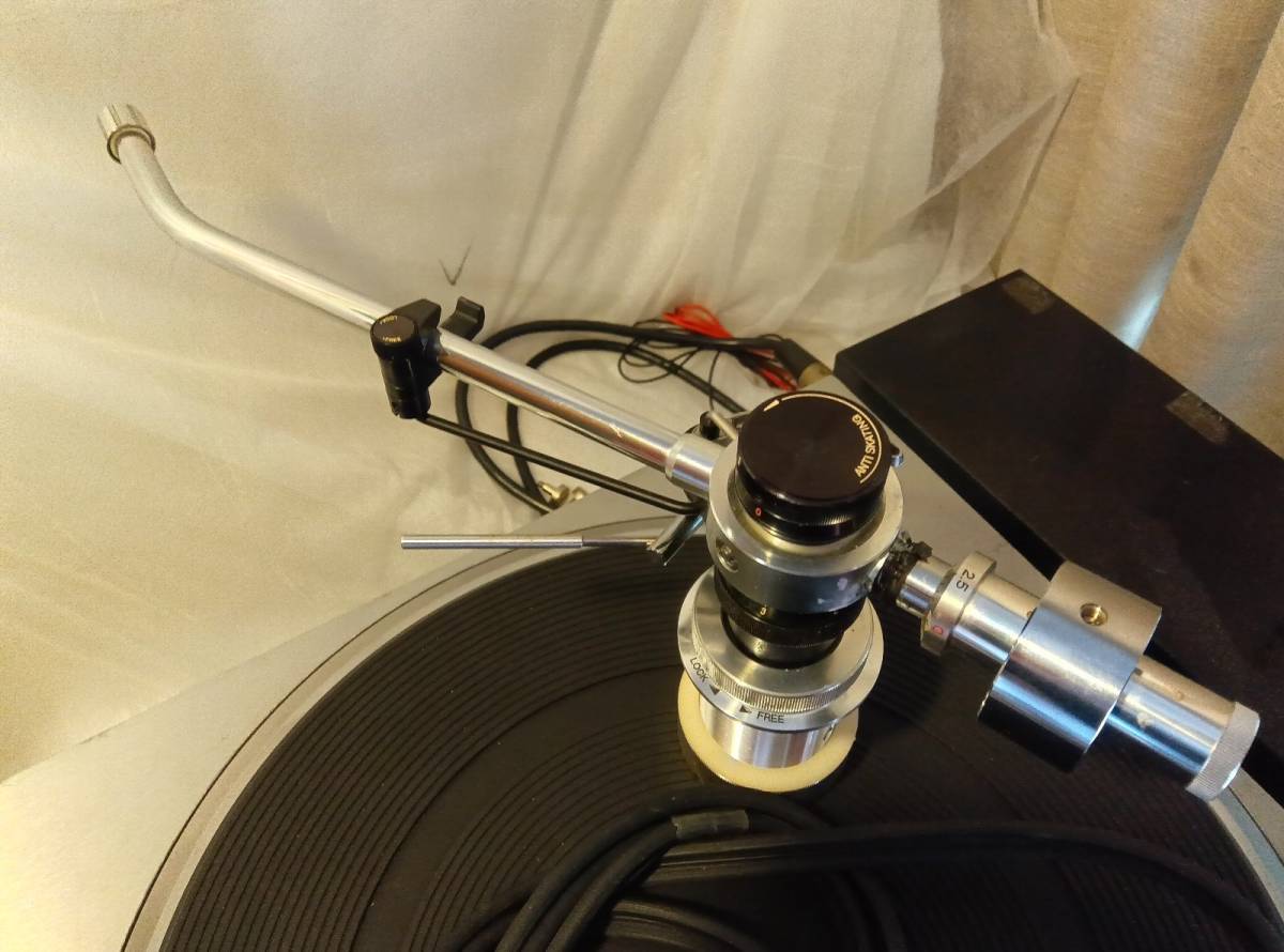 ■ VICTOR / UA-7082 ■ Long Static Balanced Tonearm ロングアーム + フォノケーブル 通電OK_画像4