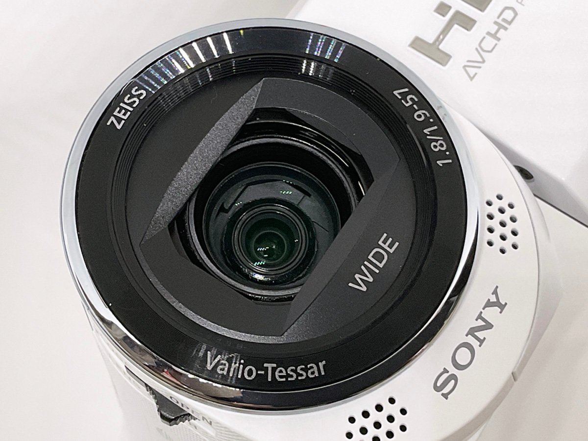 【開始価格1円】美品◆SONY ソニー HANDYCAM HDR-CX470 2021年製 ホワイト デジタルビデオカメラ ハンディカム 動作確認・初期化済_画像6