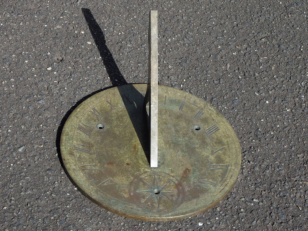 水平式日時計（北半球用・ブロンズ製）北海道弁慶岬 実物日時計_画像4