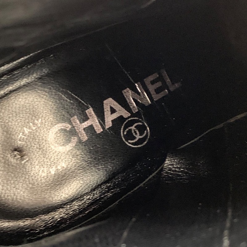 シャネル CHANEL ブーツ ショートブーツ 靴 シューズ ココマーク ツイード ベロア ブラック_画像7