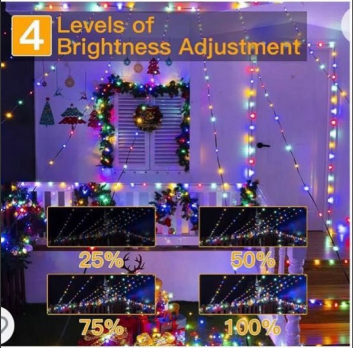 高性能 LEDイルミネーションライト スマホ連動 音楽同期可 結婚式 クリスマス LED ライト 誕生日 サンタ イルミネーション