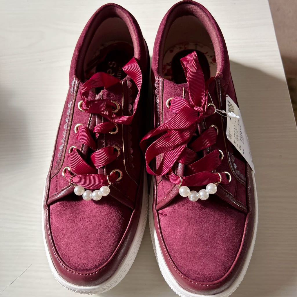  axes femme low cut sneakers wine L sneakers shoes 