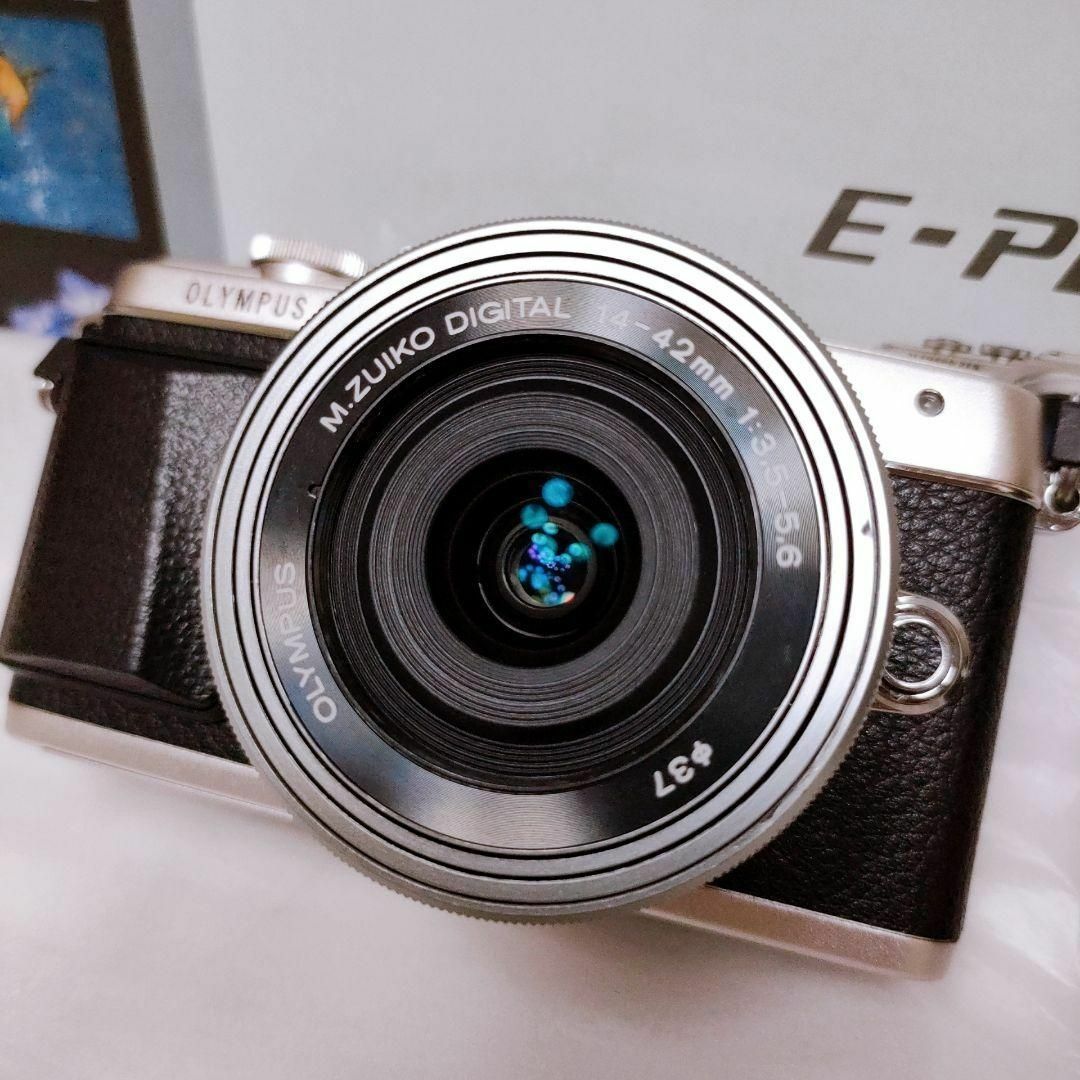 ほぼ未使用 OLYMPUS PEN E-PL7 EZダブルズームキット シルバー_画像2