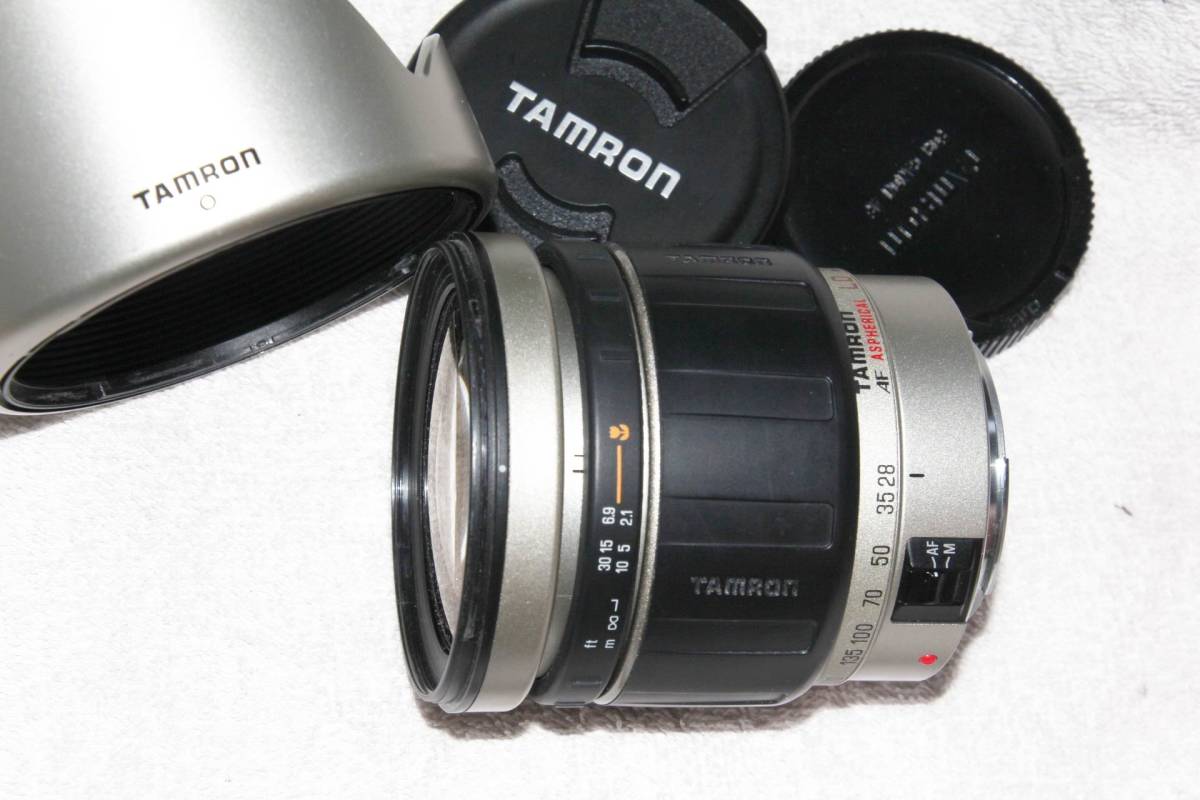 タムロン TAMRON AF 28-200mm F3.8-5.6 LD IF キヤノン CANON 用 （271D） シルバー鏡胴 フード・キャップ付_画像2