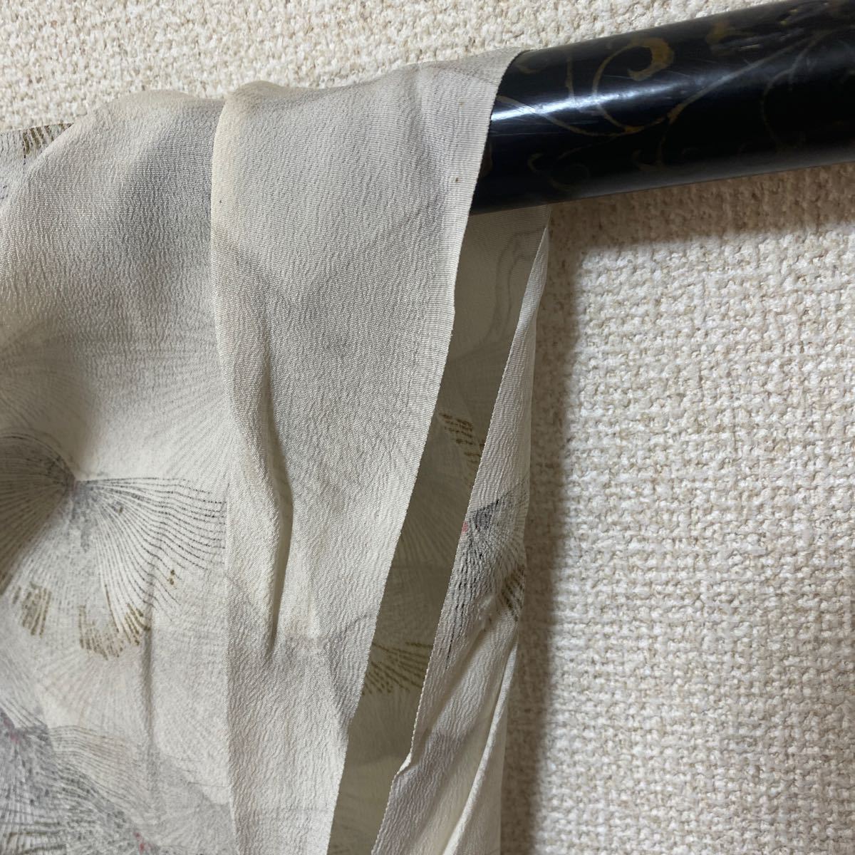 長襦袢　着物　和装小物　和装下着　単衣　白系　ちりめん　着丈119cm 裄丈60cm 1113-21w_画像4