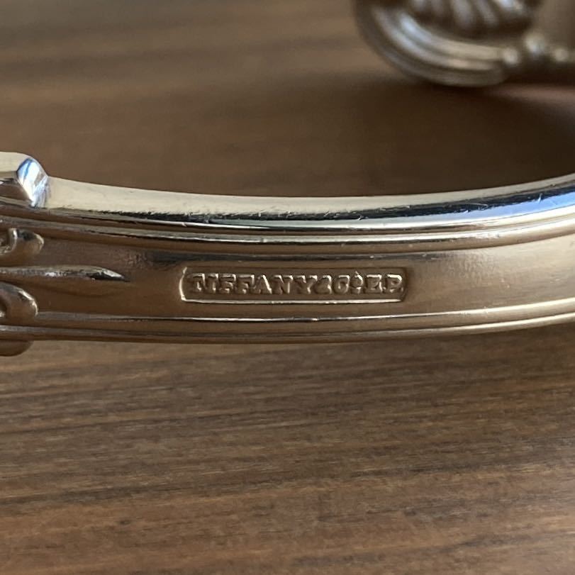 Tiffany & Co. ティファニー English King アンティーク フォーク バングル エレクトロプレーテッド 銀メッキ メンズ ウィメンズ_画像10