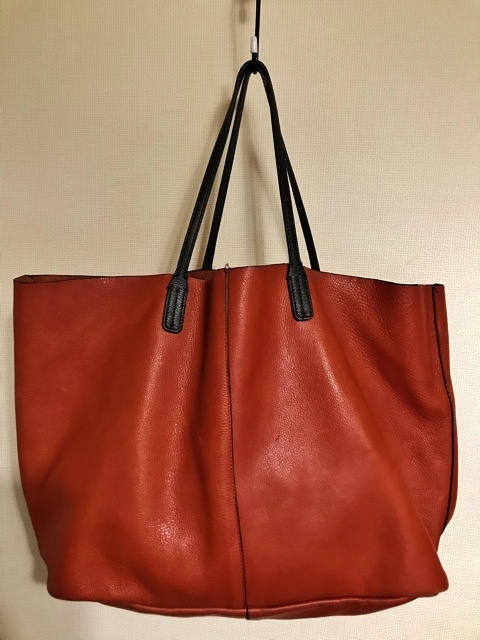 ZARA 本革 牛革 カウレザー レザートートバッグ トートバッグ レザーバッグ bag バッグ ハンドバッグ genten ci-va rrl polo felisi beams_画像5