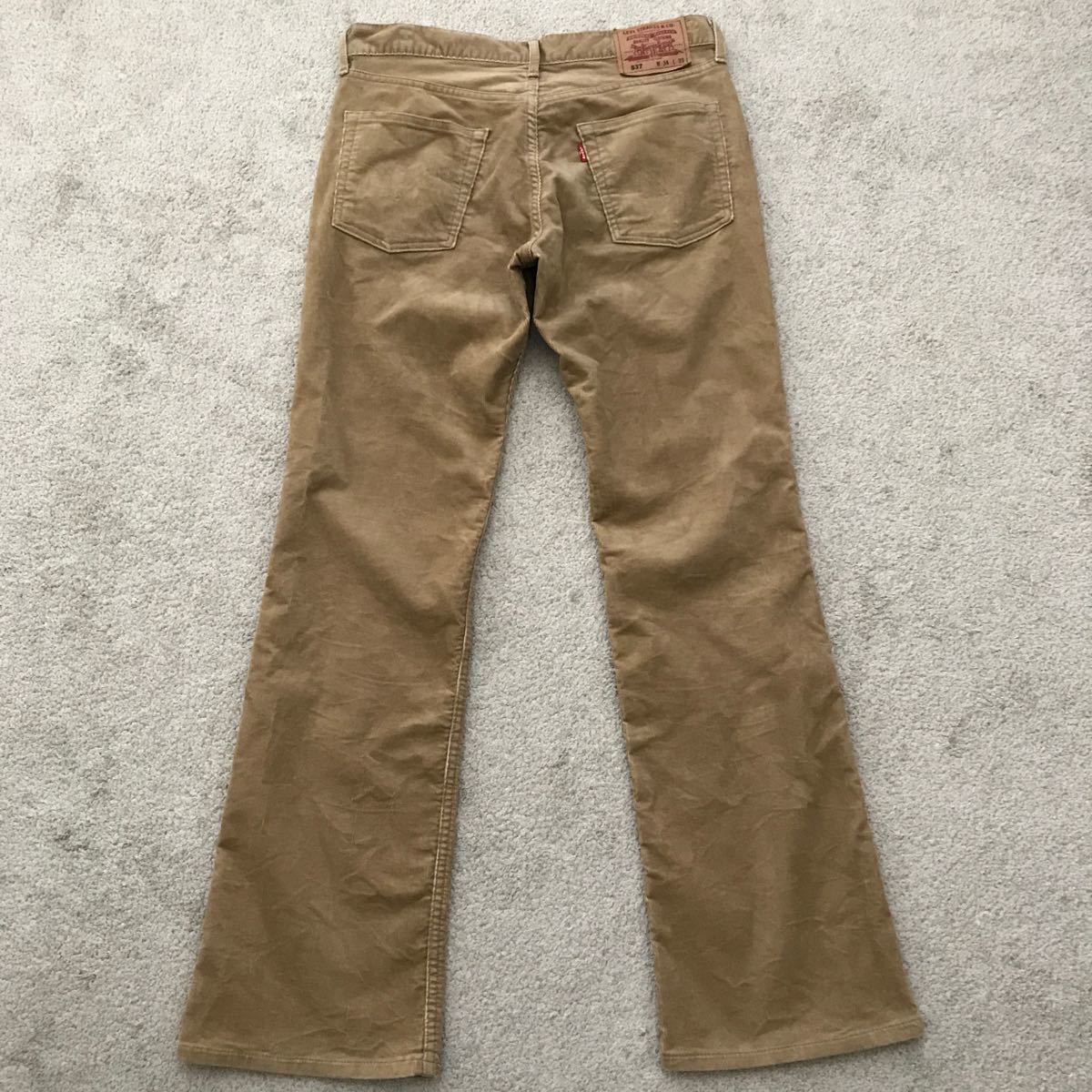 00's Levi's リーバイス 537-41 ブーツカット コーデュロイ パンツ W34 L33 ベージュ 2004年 517 646 519_画像8