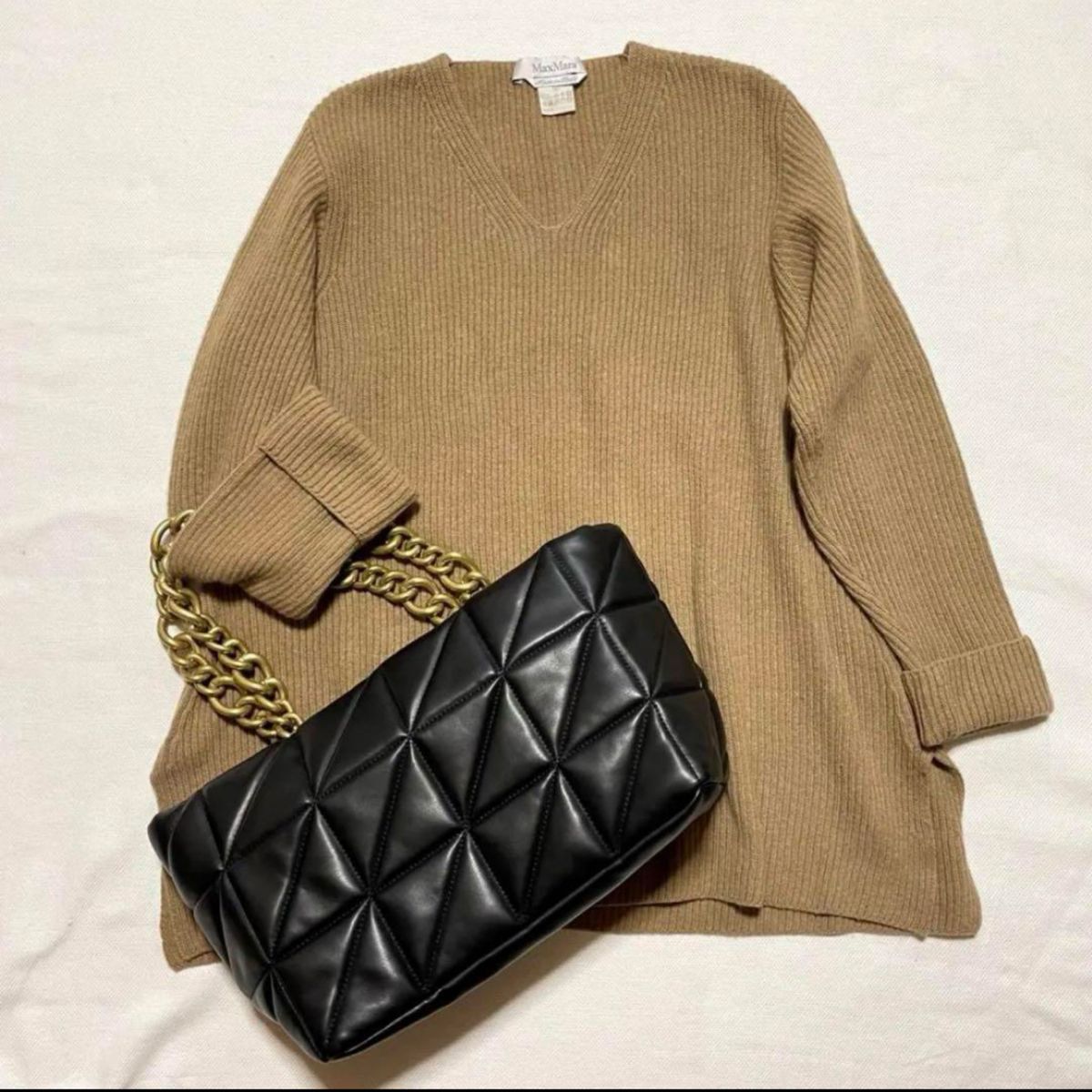 美品 ZARA ザラ チェーン ストラップ キルティング ショルダー 美品 ZARA ザラ チェーン ストラップ キルティング ショルダー