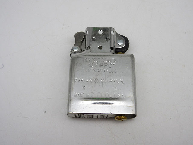 ★sm0545 ジッポー フリントセット 箱付き ZIPPO シルバー オイルライター 名前刻印有 縦模様 発火石 コレクション 送料無料★の画像4