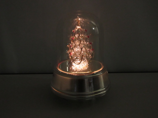 *rr2736 melody - world music box dome type glass made Christmas tree H.. night shines Kirakira illumination Gold *
