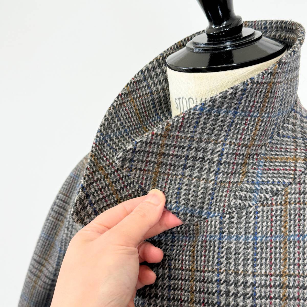  rare { Mint Condition / the first see / 36 SHORT }70s80s finest quality goods [ AQUASCUTUM Scottish Tweed tweed bell tedo coat Britain made Vintage ]