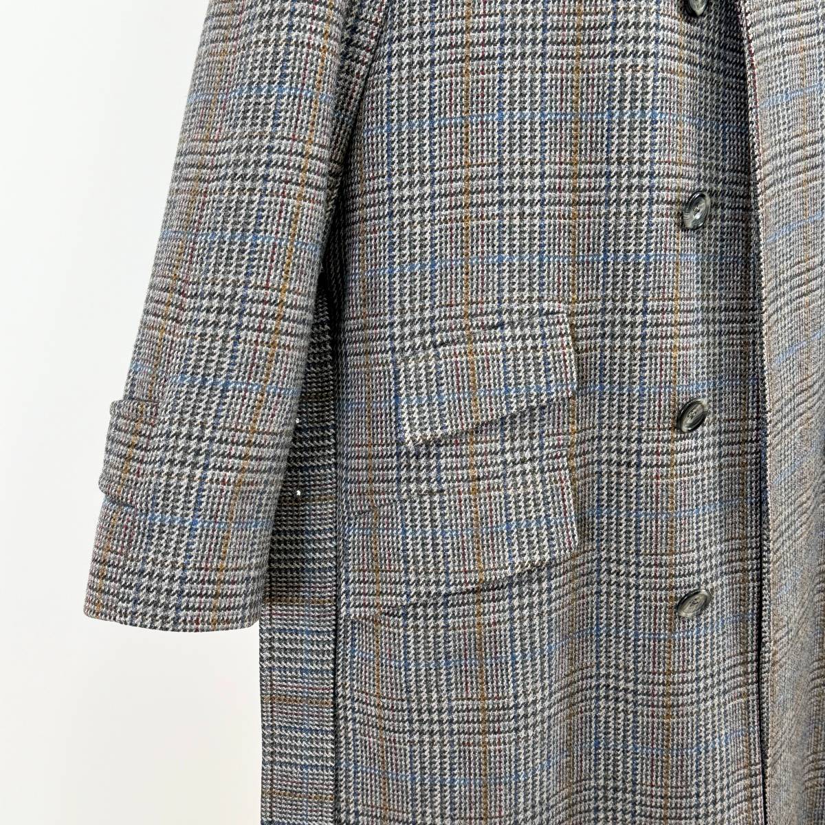  rare { Mint Condition / the first see / 36 SHORT }70s80s finest quality goods [ AQUASCUTUM Scottish Tweed tweed bell tedo coat Britain made Vintage ]
