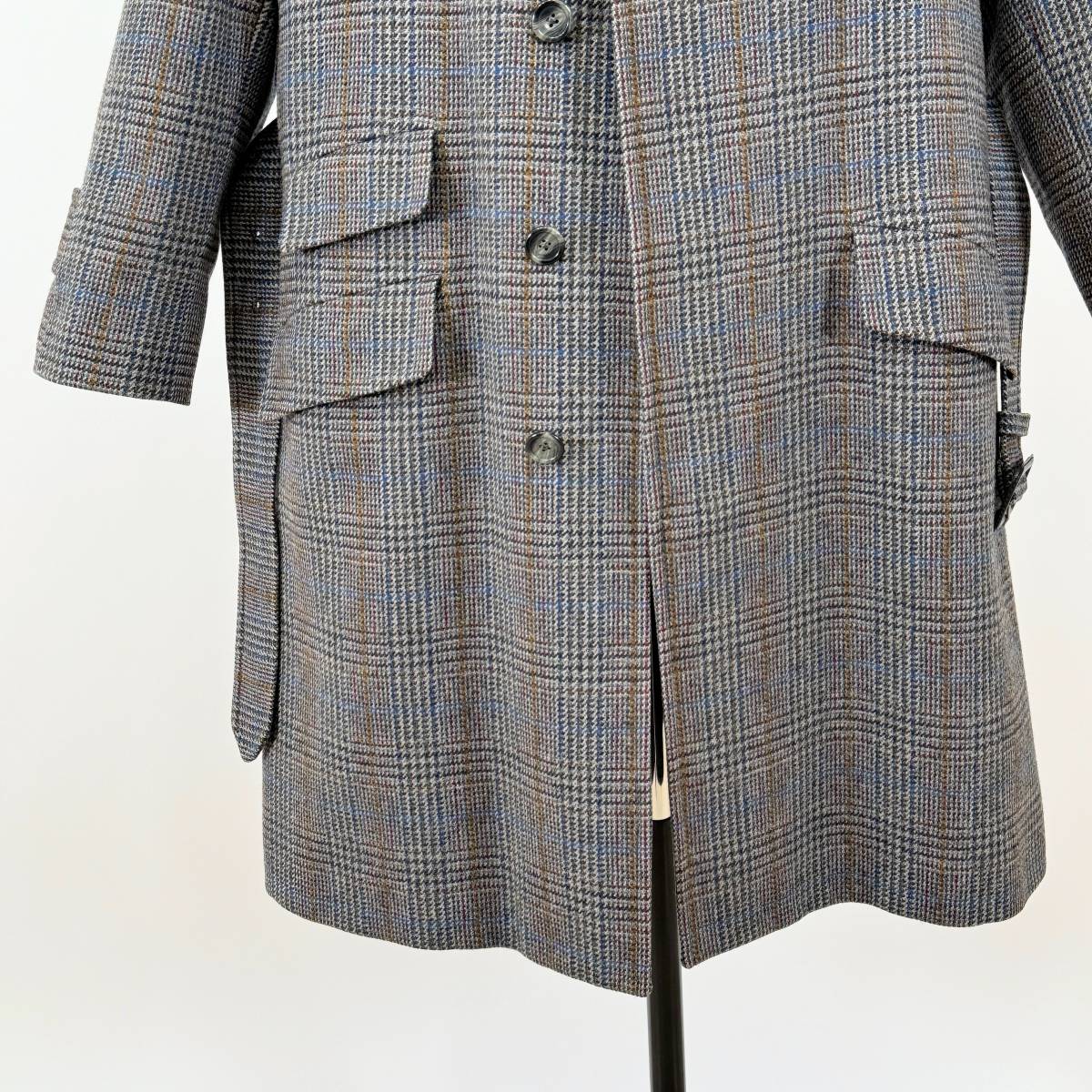  rare { Mint Condition / the first see / 36 SHORT }70s80s finest quality goods [ AQUASCUTUM Scottish Tweed tweed bell tedo coat Britain made Vintage ]