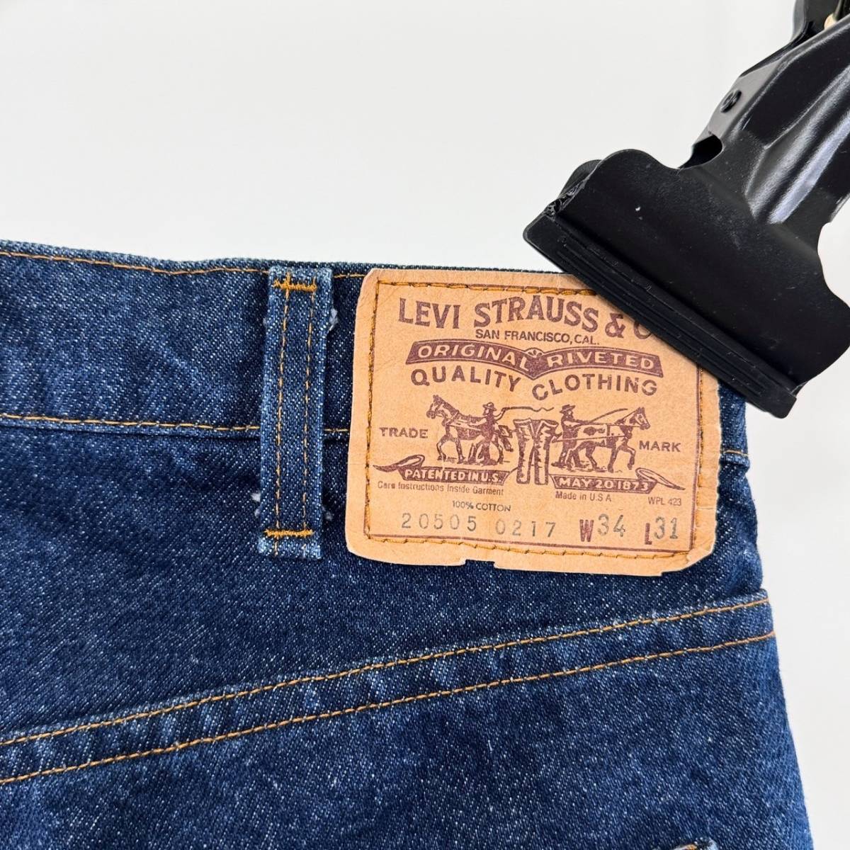 希少《 Mint Condition / 80年代初期 505 / W34 L31 》80s 極上品【 Levis 505 ビンテージ 真紺 デニム アメリカ製 】_画像3