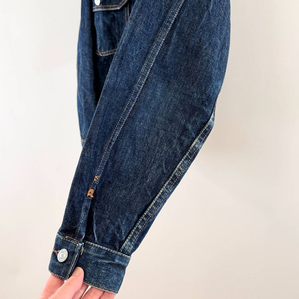 希少《 Old Model / Denime / Large / ハギ 》90s 美品【 ドゥニーム 507 オリゾンティ以前 インディゴ デニム セカンド L 日本製 】の画像9