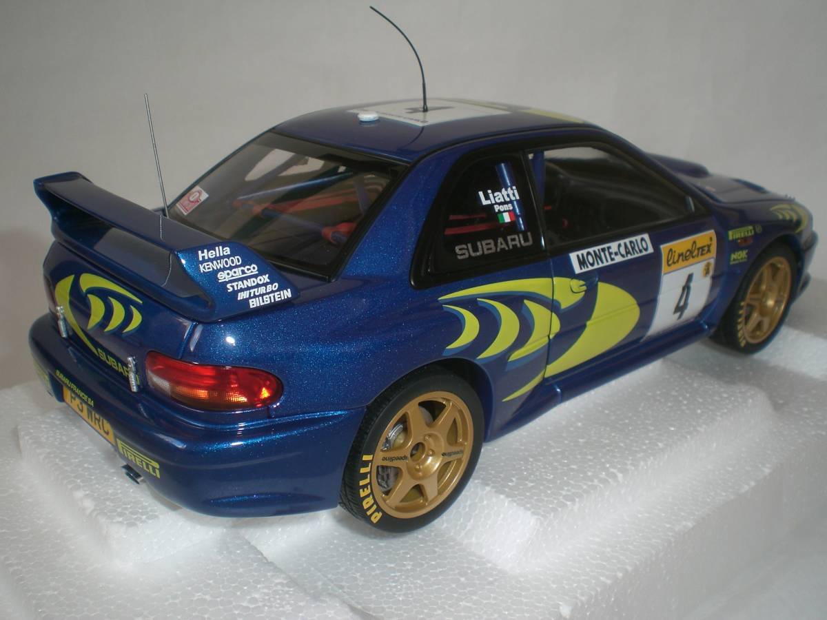 美品★AUTOart オートアート 1/18 スバル インプレッサ WRC 1997 モンテカルロ #4 リアッティ/ポンズ★SUBARU IMPREZA _画像3