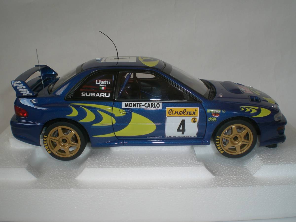 美品★AUTOart オートアート 1/18 スバル インプレッサ WRC 1997 モンテカルロ #4 リアッティ/ポンズ★SUBARU IMPREZA _画像4