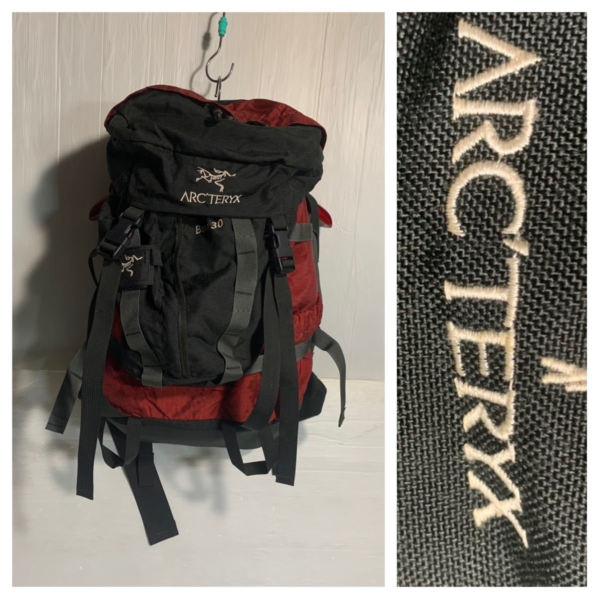 ARC'TERYX アークテリクス　カナダ製　Bora 30 黒×赤　バックパック　リュックサック　鞄　かばん　カバン　ブラック　M/M