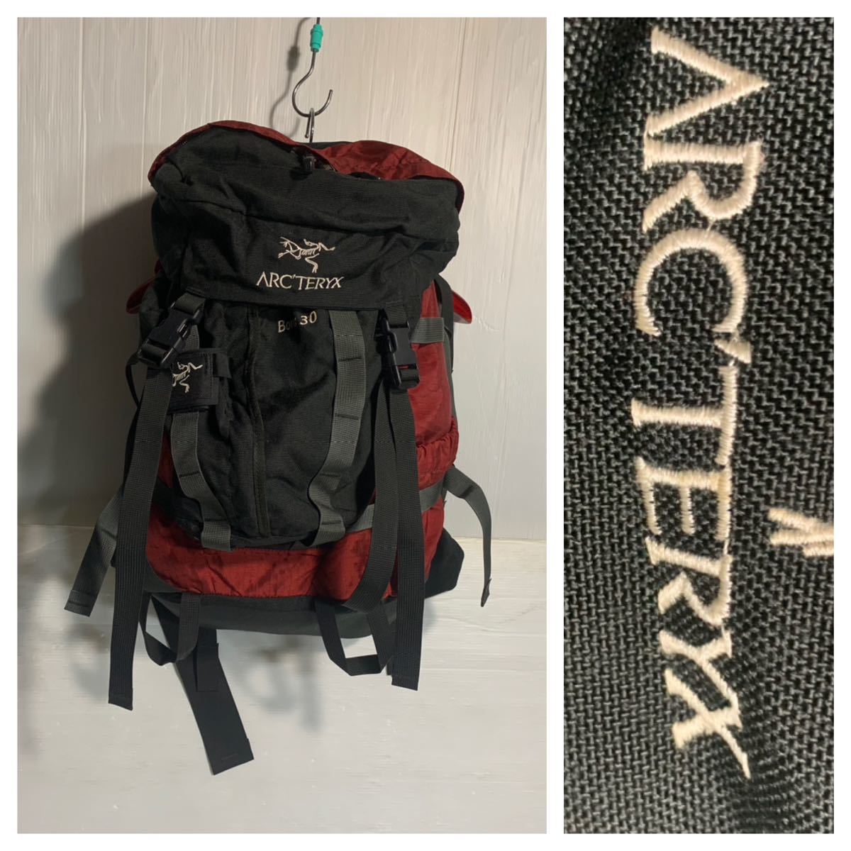 2022超人気 ARC'TERYX アークテリクス カナダ製 Bora 30 黒×赤 バック