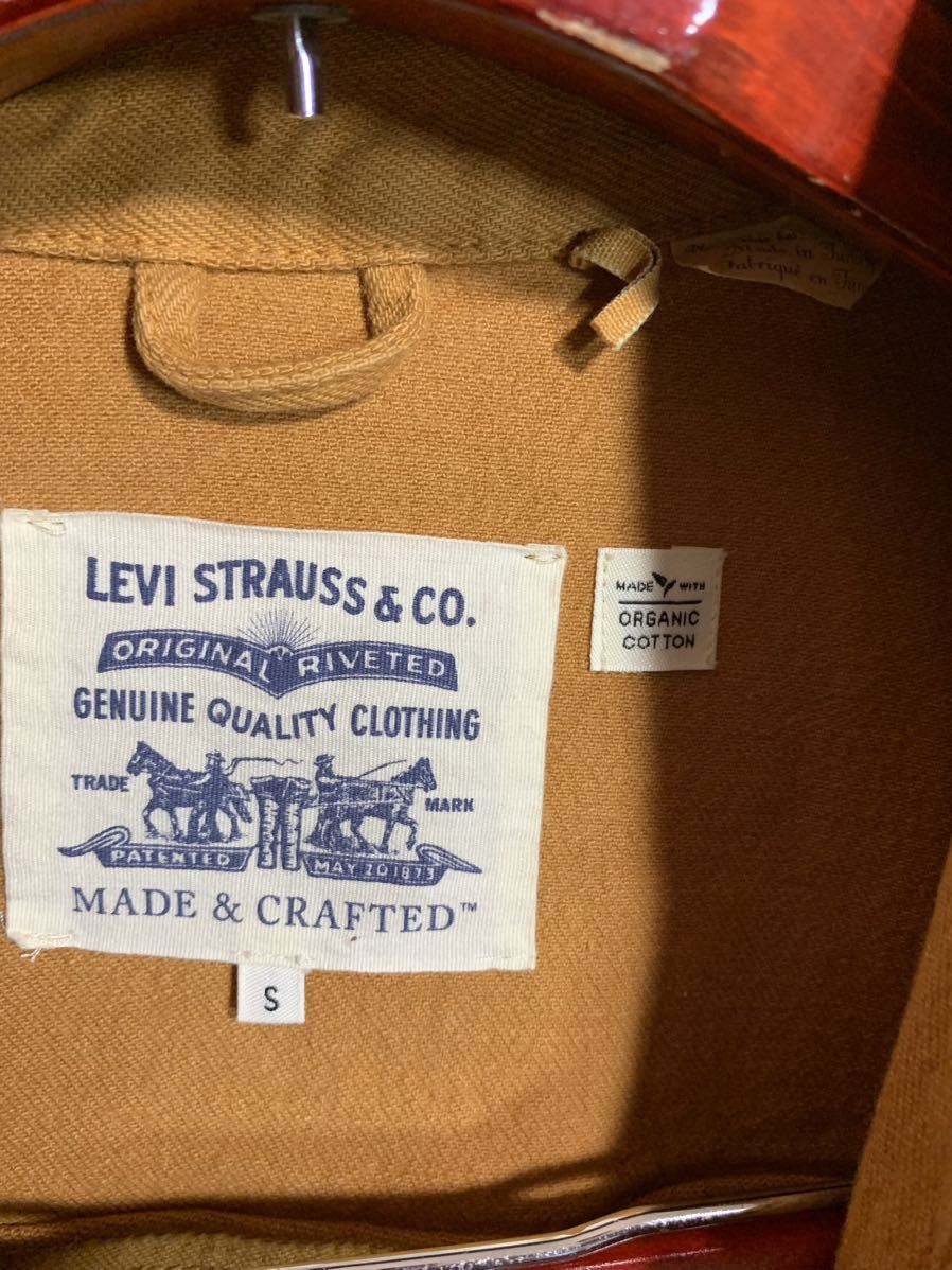 LEVI'S リーバイス　MADE & CRAFTED メイドアンドクラフテッド　BIG Eブラウンダック プリーツブラウス デニムジャケット　S LVC 1880_画像7