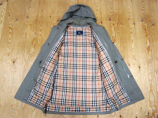 ★バーバリー Burberry★メンズ ダウンライナー付き フーディジップコート カーキ サイズＬ★R51112011B_画像4