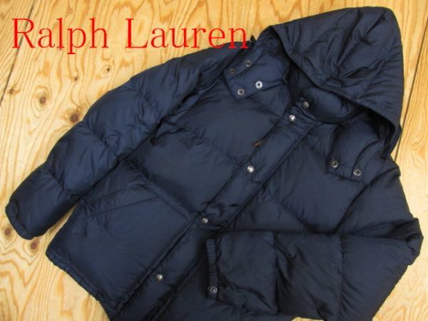 ★ラルフローレン RalphLaureｎ★メンズ ワンポイントタブ フーディダウンジャケット★R51112012A_画像1