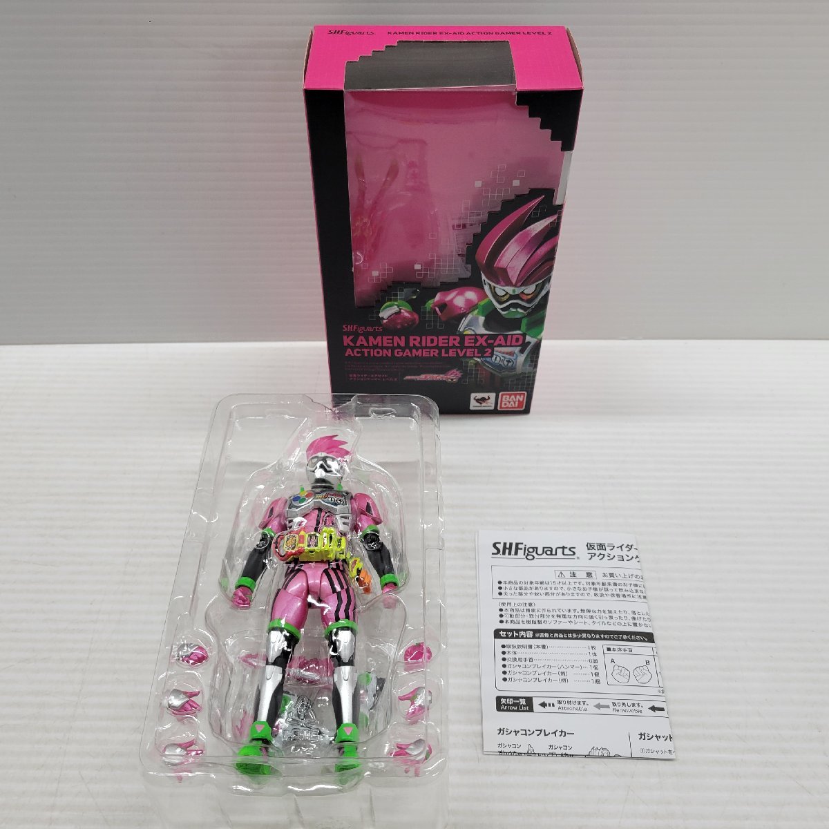 IZU【中古品】 S.H.Figuarts 仮面ライダー エグゼイド アクションゲーマー レベル2 仮面ライダーポッピー 〈042-231105-AS-02-IZU〉_画像2