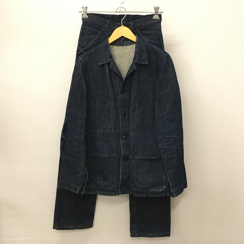 TEI【現状渡し品】 YOHJI YAMAMOTO A.A.R DENIM SET UP インディゴ Mサイズ ボタン欠品 ヨウジヤマモト デニム 〈140-231119-MK-6-TEI〉