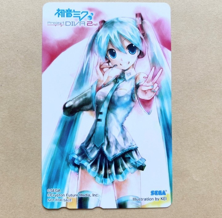 【未使用】 テレカ 50度 初音ミク Project DIVA 2nd KEI 非売品の画像1