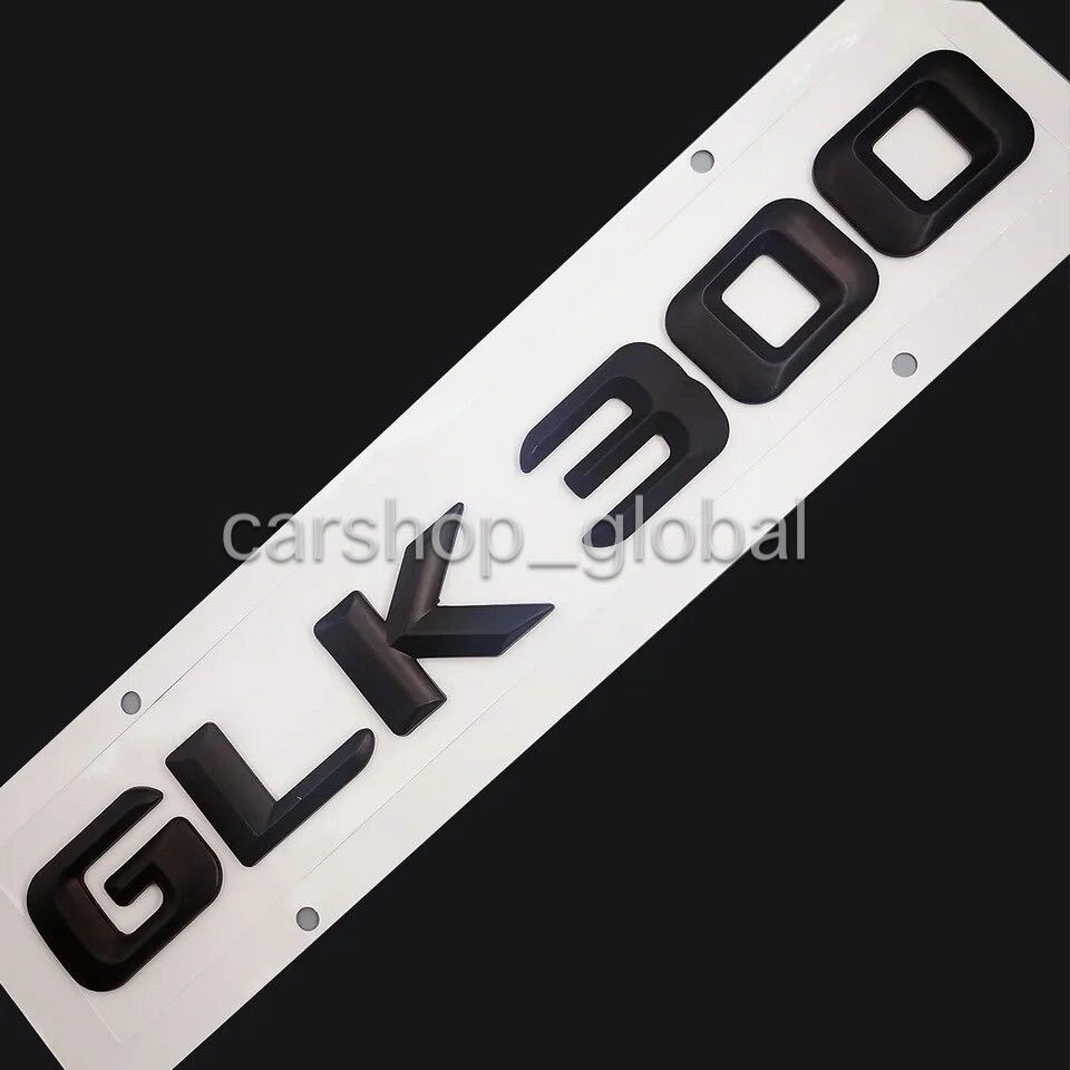 メルセデス ベンツ GLKクラス GLK300 リア トランクエンブレム マットブラック ステッカー 凹凸タイプ W204等_画像1