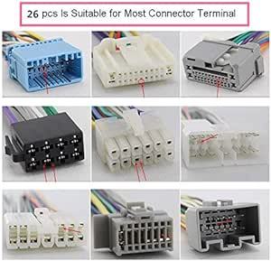 26点セット YFFSFDC コネクターピン抜き 端子除去ツール カプラー コネクター 配線 端子 外し 抜き 26種類 工_画像4