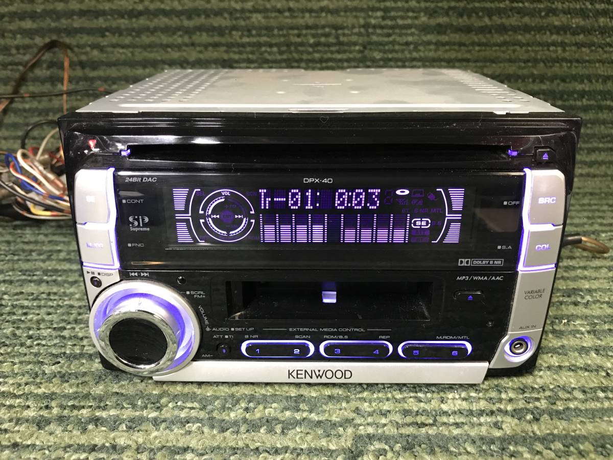 と１６２６　中古!! 同梱発送可能です!! 　KENWOOD ケンウッド CD/カセットプレーヤー　DPX-40 _画像2