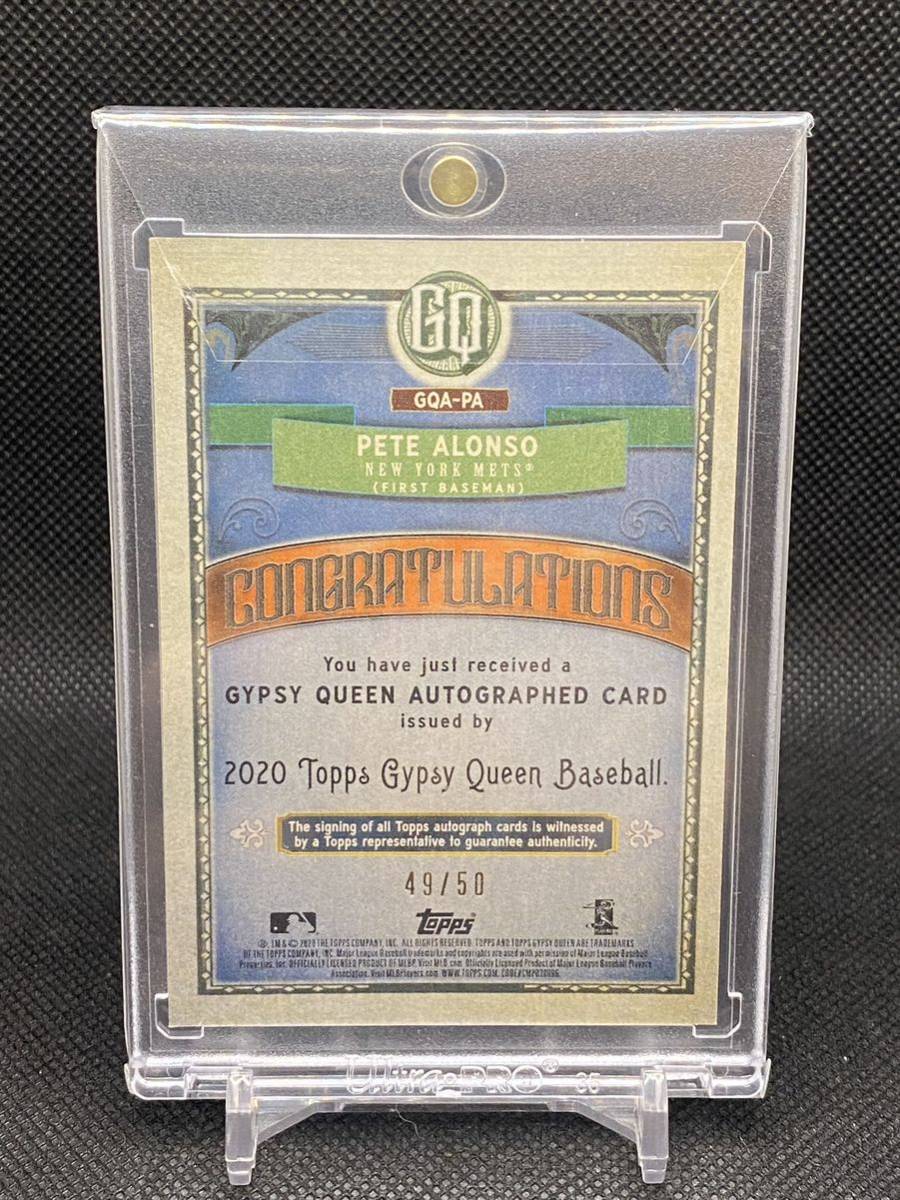 2020 Topps Gypsy Queen Pete Alonso On Card Auto New York Mets /50_画像2