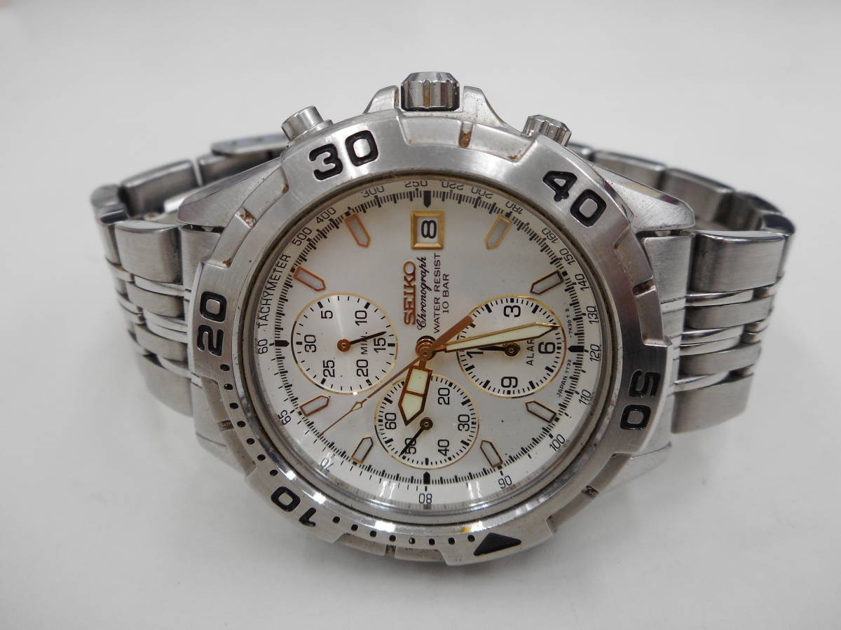 メンズ 腕時計 SEIKO 7T32-7H10 クロノグラフ クオーツ 電池切れ ジャンク 中古 美品_画像1