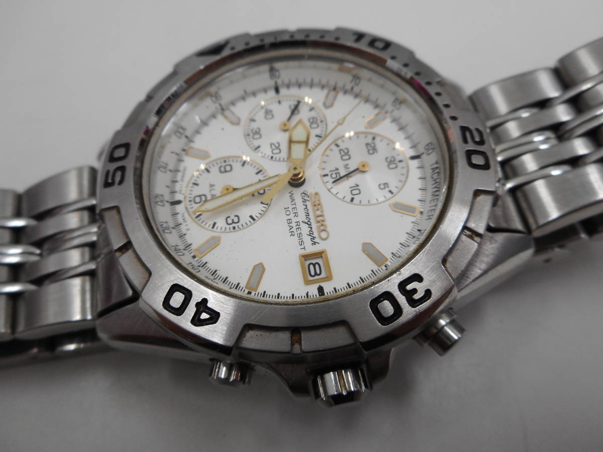 メンズ 腕時計 SEIKO 7T32-7H10 クロノグラフ クオーツ 電池切れ ジャンク 中古 美品_画像3