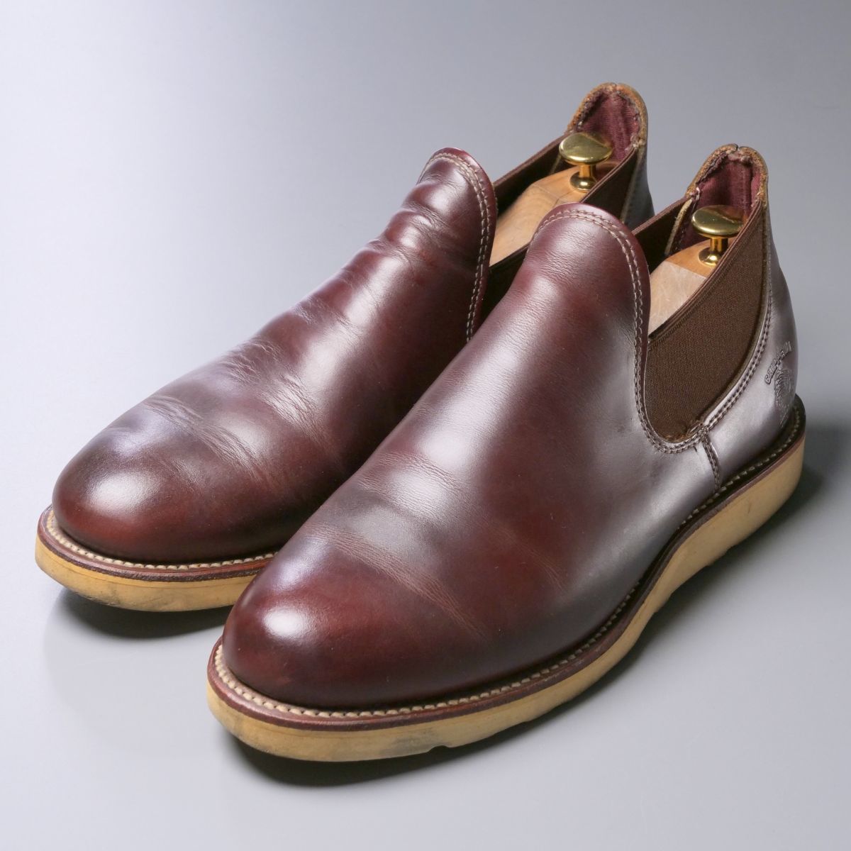 GO8146//*チペワ/Chippewa*＃24017/ロメオ/ROMEO/メンズ9E/サイドゴアブーツ/サイドゴアシューズ/ローカット/革靴/バーガンディ_画像1