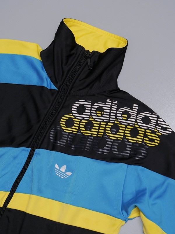 TG6477◇アディダス/adidas メンズ M 1984 RUNNING TT 復刻 ランニング トラックトップ ジャージ ジャケット ブルー×ブラック系_画像4