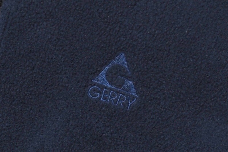 TG2729◇USA製 GERRY/ジェリー メンズM 960213 ロゴ刺繍 フリースジャケット ジップアップ ブルゾン ネイビー系_画像7