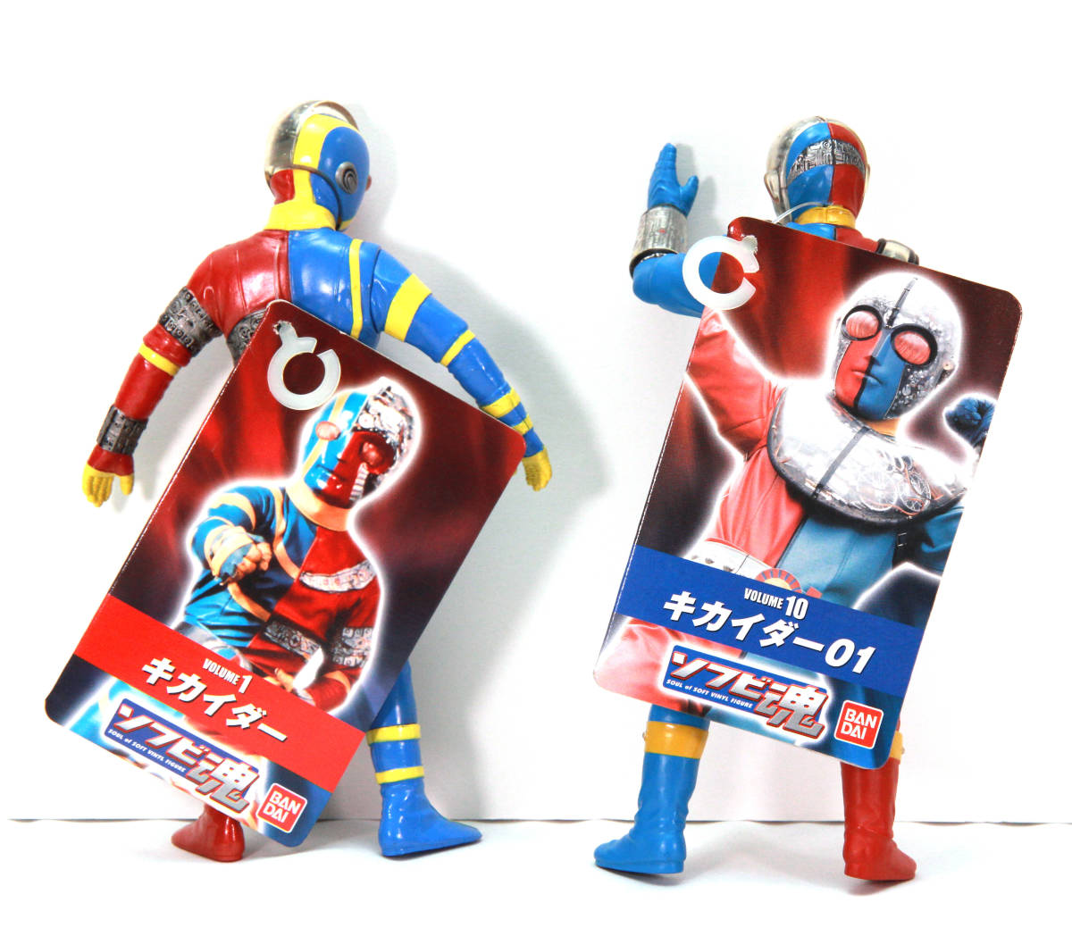 ♪未使用品♪ ソフビ魂 キカイダー キカイダー01 ビジンダー ハカイダー ギルハカイダー 東京トイフェスティバル 限定版 5体 タグ付き_画像4