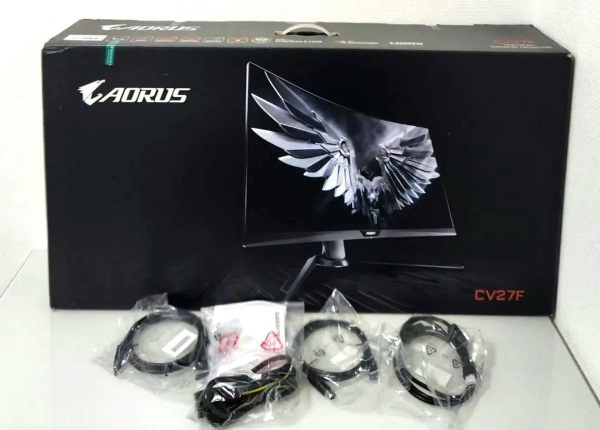 Gigabyte Aorus CV27F 27インチ湾曲ゲーミングモニター ギガバイト Curved Gaming Monitor