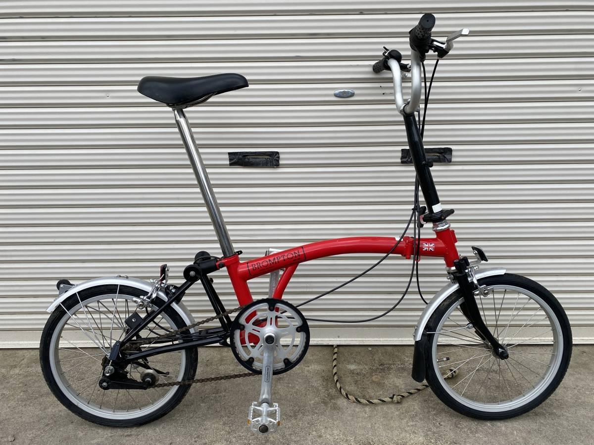 ブロンプトン BROMPTON 内装3S 16インチ レッド/ブラック 折りたたみ ミニベロ 小径車 中古_画像1