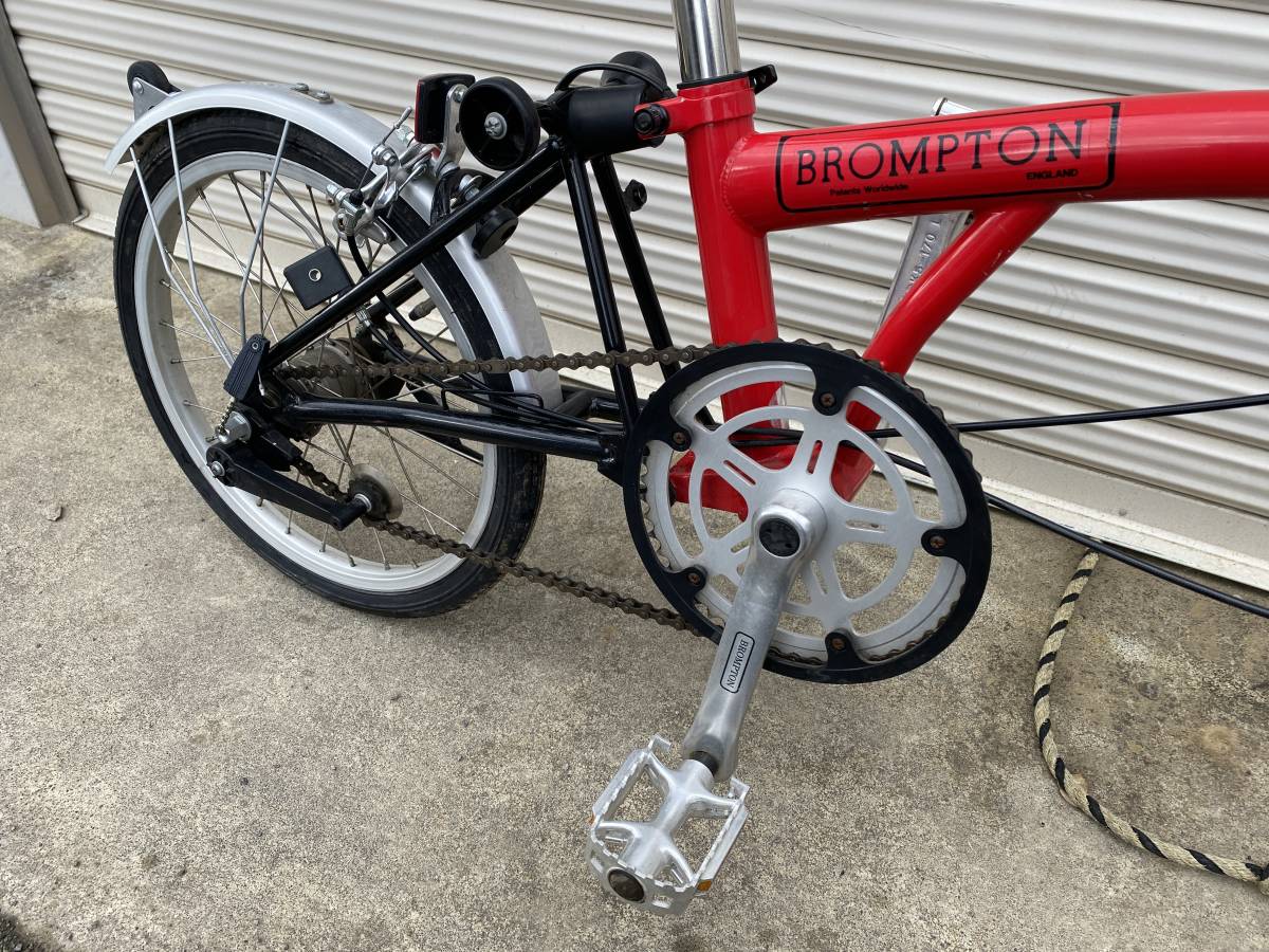 ブロンプトン BROMPTON 内装3S 16インチ レッド/ブラック 折りたたみ ミニベロ 小径車 中古_画像3