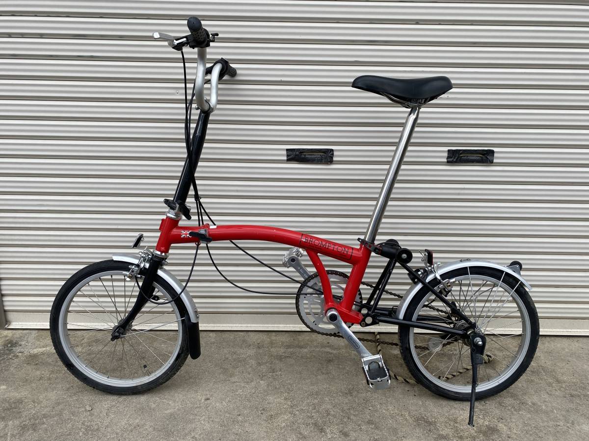 ブロンプトン BROMPTON 内装3S 16インチ レッド/ブラック 折りたたみ ミニベロ 小径車 中古_画像6