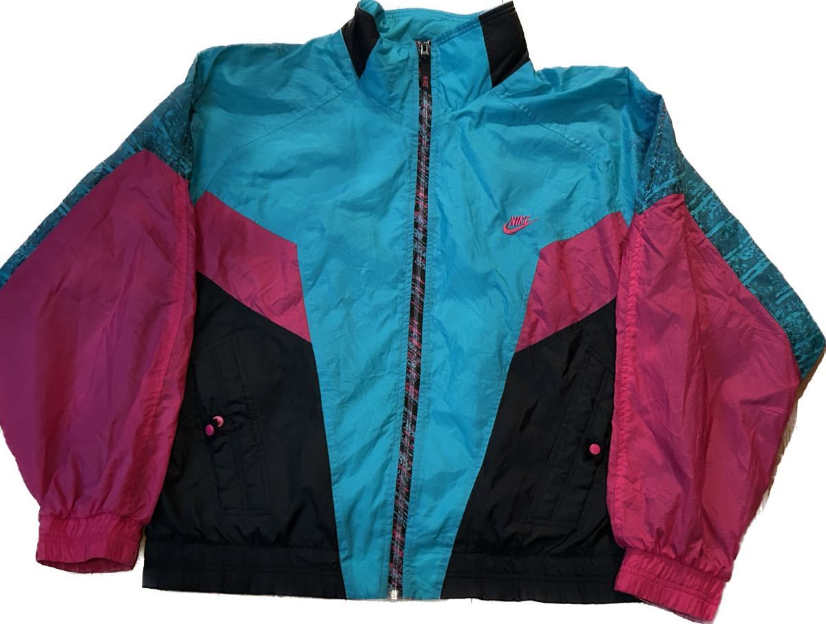 美品 90s OLD NIKE Nylon Jacket オールド ナイキ ナイロン ジャケット ブルゾン Vintage ヴィンテージ シャカシャカ ACG Gear_画像1